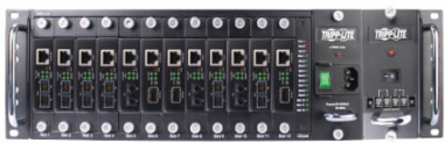 Media Converter Chassis, 12-Slot, 3U Rack Mount, for N784-H and N785-H Series, TAA