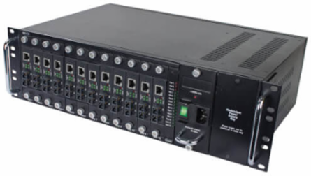 Media Converter Chassis, 12-Slot, 3U Rack Mount, for N784-H and N785-H Series, TAA