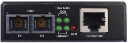 Hardened Gigabit Fiber Media Converter, RJ45/SC Multimode, -10 to 60C, 500 m, TAA
