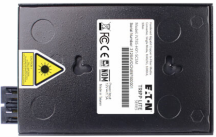 Hardened Gigabit Fiber Media Converter, RJ45/SC Singlemode, -10 to 60C, 10 km, TAA