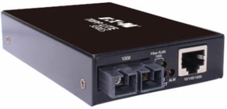 Hardened Gigabit Fiber Media Converter, RJ45/SC Singlemode, -10 to 60C, 10 km, TAA