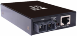 Hardened Gigabit Fiber Media Converter, RJ45/SC Singlemode, -10 to 60C, 10 km, TAA