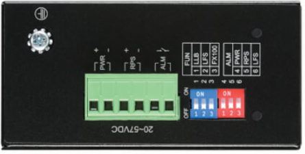 Hardened Gigabit Fiber to Ethernet Media Converter, RJ45/SFP, -10 to 60C, DC Power, TAA