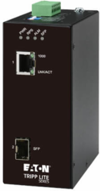 Hardened Gigabit Fiber to Ethernet Media Converter, RJ45/SFP, -10 to 60C, DC Power, TAA