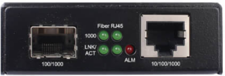 Hardened Gigabit Fiber to Ethernet Media Converter, RJ45/SFP, -10 to 60C, TAA