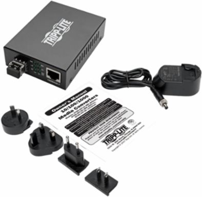 Gigabit Multimode Fiber to Ethernet Converter, 10/100/1000 Mbps, 550 m