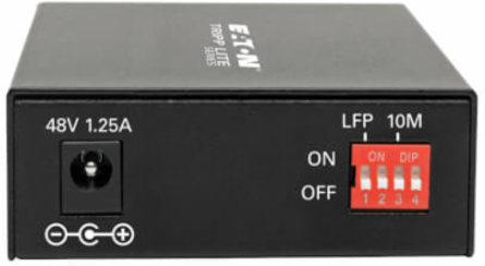 Gigabit Multimode Fiber to Ethernet Media Converter, PoE+, LC, International Power, 850 nm, 550 m