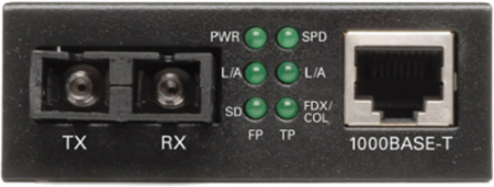 Gigabit Fiber to Ethernet Converter, 10/100/1000 Mbps, 2,000 m