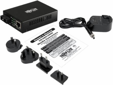 Gigabit Fiber to Ethernet Converter, 10/100/1000 Mbps, 2,000 m