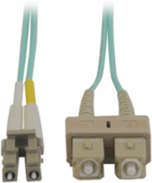 10Gb Duplex Multimode Fiber Patch Cable, 50/125 OM3, 6.6 Ft, Aqua