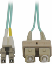 10Gb Duplex Multimode 50/125 OM3 LSZH Fiber Patch Cable, Aqua, 5 Meter
