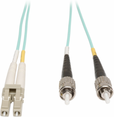 10Gb Duplex Multimode 50/125 Fiber Patch Cable, Aqua, 1 Meter (3.3 ft)