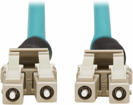 10Gb Duplex Multimode Fiber Patch Cable 50/125 OM3 IP68 Aqua 1 m