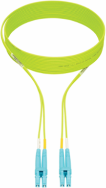 100Gb Duplex Multimode Fiber Patch Cable 2M, OM5, LC/LC, Lime Green