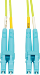 100Gb Duplex Multimode 50/125 Fiber Patch Cable, 5 Meter, Lime Green