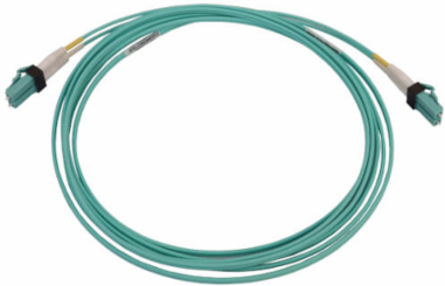 Fiber Optic Cable, 400G Multimode OM4, Duplex LC-PC, LSZH, Aqua, 3 m