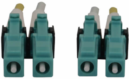 Fiber Optic Cable, 400G Multimode OM4, Duplex LC-PC, LSZH, Aqua, 5 m