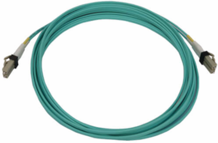 Fiber Optic Cable, 400G Multimode OM3, Duplex LC-PC, LSZH, Aqua, 5 m