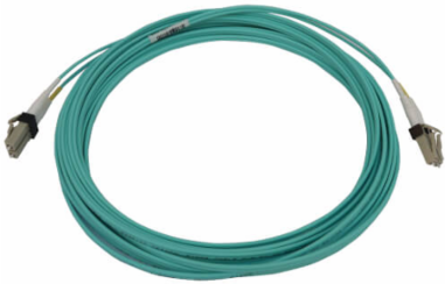 Fiber Optic Cable, 400G Multimode OM3, Duplex LC-PC, LSZH, Aqua, 7 m