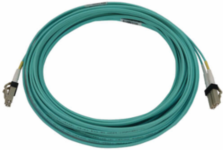 Fiber Optic Cable, 400G Multimode OM3, Duplex LC-PC, LSZH, Aqua, 10 m
