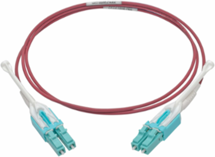 10Gb Duplex Multimode Fiber Patch Cable, 50/125 OM4, 1M (3 ft), Magenta