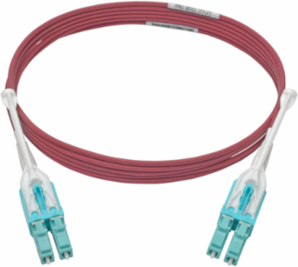 10Gb OM4 Multimode LSZH Fiber Patch Cable, 2M (6.5 ft), LC/LC, Magenta
