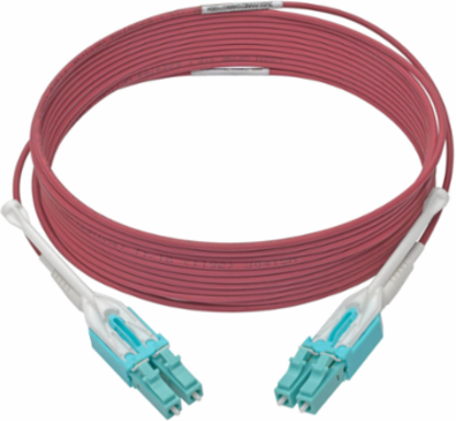 10Gb Duplex Multimode Fiber Patch Cable, 50/125 OM4, 4M (13 ft.), Magenta