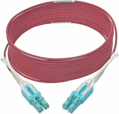 10Gb Duplex Multimode 50/125 OM4 LSZH Fiber Patch Cable, 5M (16 ft.), Magenta