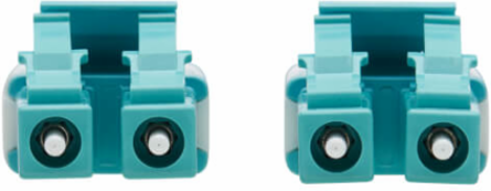 Fiber Optic Cable, 100G Multimode OM4, Duplex LC/LC, Armored, LSZH, Aqua, 100 m