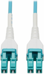Fiber Optic Cable, 100G Multimode OM4, Duplex LC/LC, Armored, LSZH, Aqua, 100 m