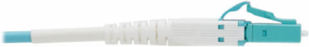 Armored Fiber Optic Cable, Duplex Multimode 50/125 OM4, LC/LC, LSZH, Aqua, 30 m