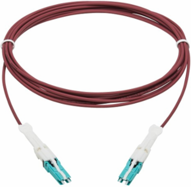 Fiber Optic Cable, Duplex Multimode 50/125 OM4, CS-PC/CS-PC, LSZH, Magenta, 5 m