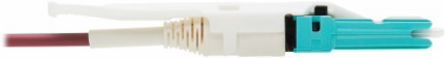 Fiber Optic Cable Adapter, Duplex Multimode 50/125 OM4, CS-PC/LC-PC, M/F, LSZH, Magenta, 1 ft