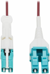 Fiber Optic Cable, Duplex Multimode 50/125 OM4, CS-PC/LC-PC, LSZH, Magenta, 1 m
