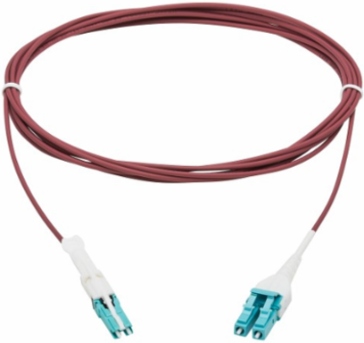 Fiber Optic Cable, Duplex Multimode 50/125 OM4, CS-PC/LC-PC, LSZH, Magenta, 5 m