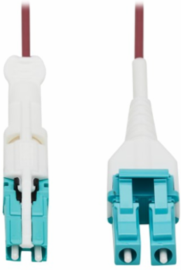Fiber Optic Cable, Duplex Multimode 50/125 OM4, CS-PC/LC-PC, LSZH, Magenta, 10 m
