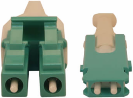 Fiber Optic Cable, Multimode 50/125 OM4, Duplex SN-PC to Duplex LC-PC, LSZH, Magenta, 2 m