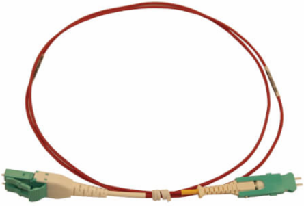 Fiber Optic Cable, Multimode 50/125 OM4, Duplex SN-PC to Duplex LC-PC, LSZH, Magenta, 2 m