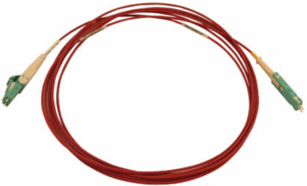 Fiber Optic Cable, Multimode 50/125 OM4, Duplex SN-PC to Duplex LC-PC, LSZH, Magenta, 3 m