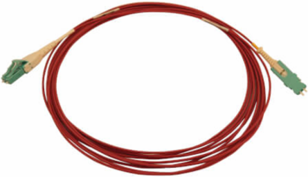 Fiber Optic Cable, Multimode 50/125 OM4, Duplex SN-PC to Duplex LC-PC, LSZH, Magenta, 5 m