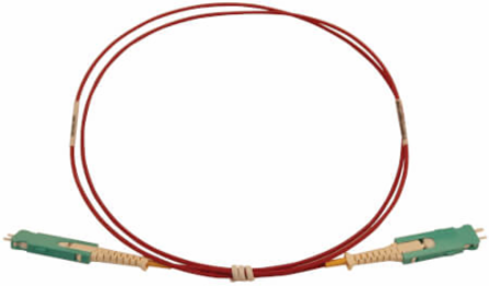 Fiber Optic Cable, Multimode 50/125 OM4, Duplex SN-PC, LSZH, Magenta, 1 m