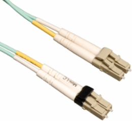 10Gb Duplex Multimode 50/125 OM3 Fiber Patch Cable, 5M, Aqua