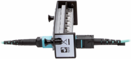 12-Fiber MTP/MPO Multimode Patch Cable, 40Gb, OM3, 5M (16 ft.), Aqua