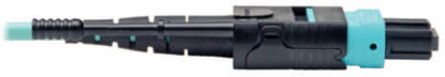 MTP/MPO Fiber Patch Cable, 12 Fiber, 1 Meter, OM3, Aqua, 40GbE