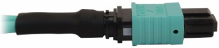 Loopback Fiber Optic Cable Tester, MTP/MPO Female, Multimode OM3 50/125, LSZH, Aqua