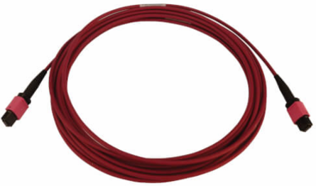 Fiber Optic Cable, 100G Multimode OM4, 12F MTP/MPO-PC F/F, LSZH, Magenta, 5 m