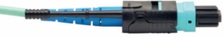 MTP/MPO Patch Cable, 24 Fiber, 100Gb OM3, 1 Meter, Aqua