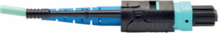 MTP/MPO Patch Cable, 24 Fiber, 100Gb OM3, 10 Meter, Aqua