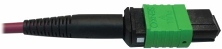 Fiber Optic Breakout, 400G Multimode OM4, 16F MTP/MPO-APC to (x4) LC Duplex (F/M), Magenta, 3 m