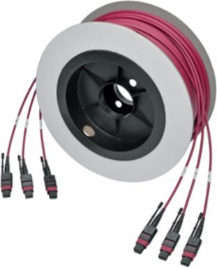 Multimode Base-8 Trunk Cable 24-Strand 40/100Gb OM4 Magenta 75 ft.